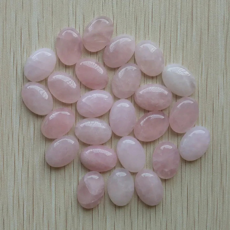 30 Pcs Radiant Gemstone Oval Beads