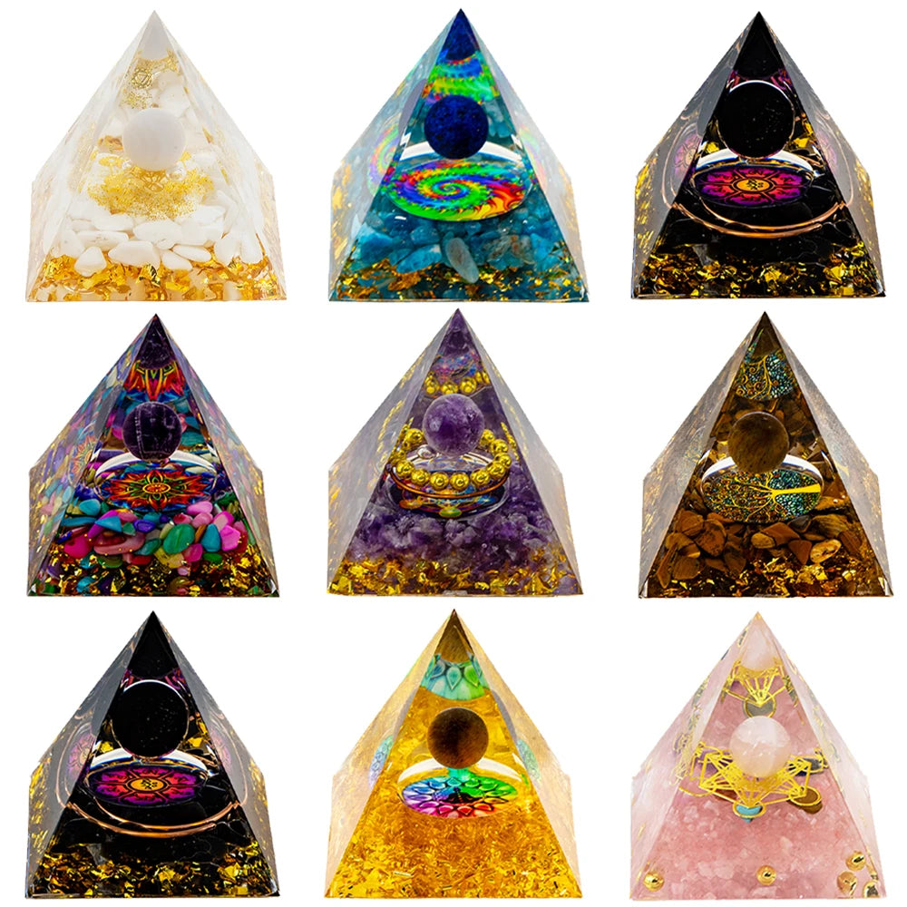 Natural Crystal Energy Generator Pyramid