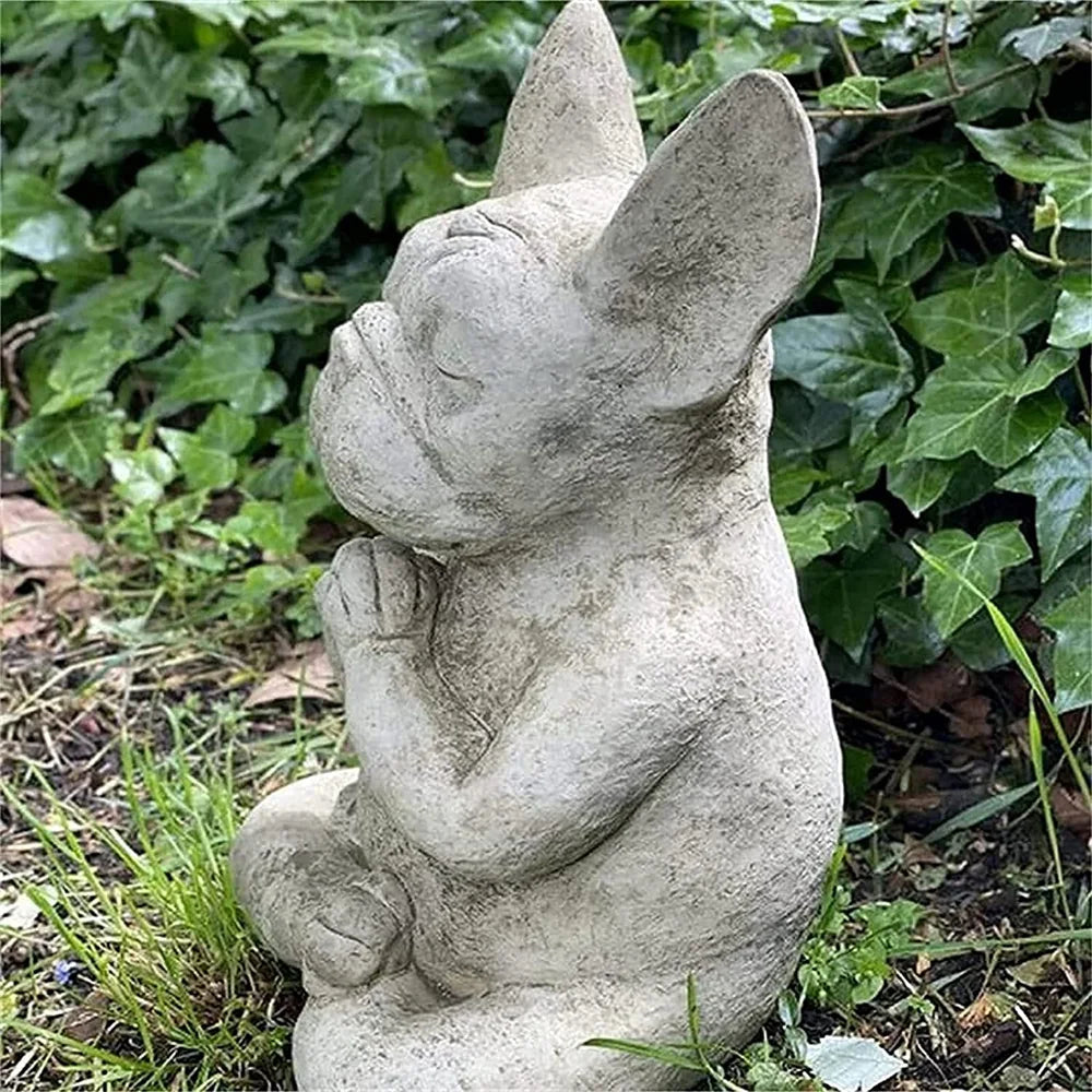 Meditating French Bulldog Statue