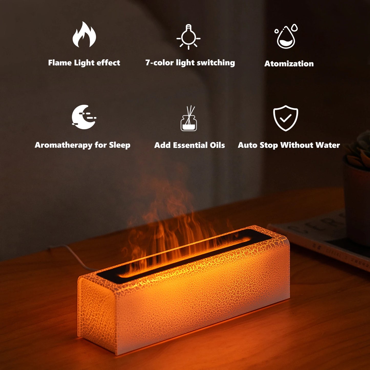 7-Color Flame Aroma Diffuser