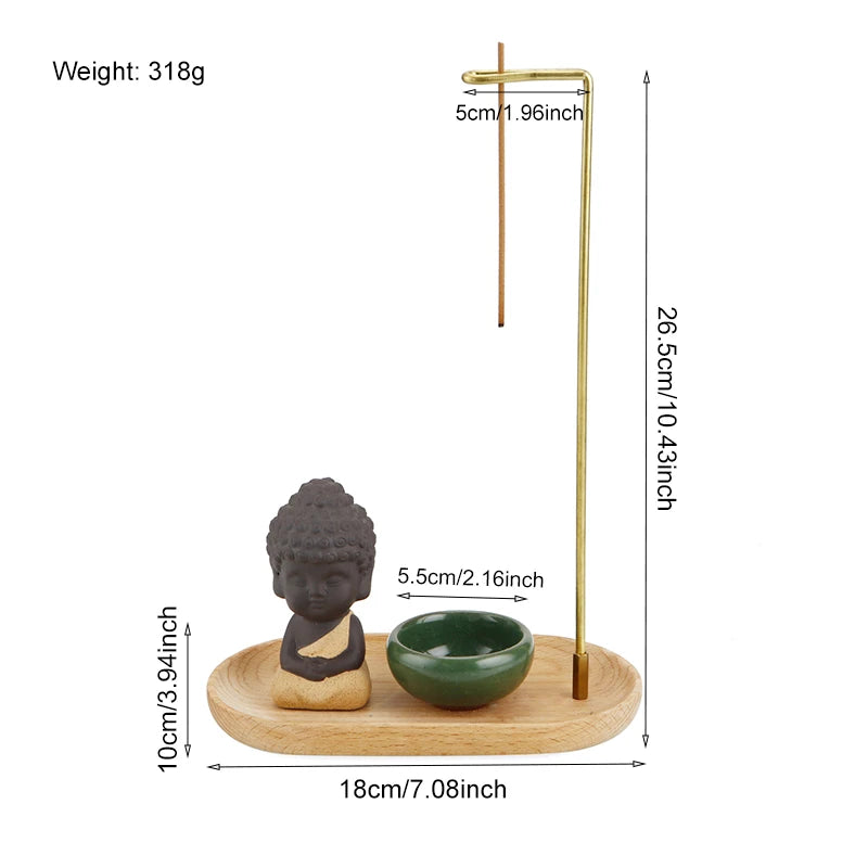 Serenity Little Monk Incense Burner Set