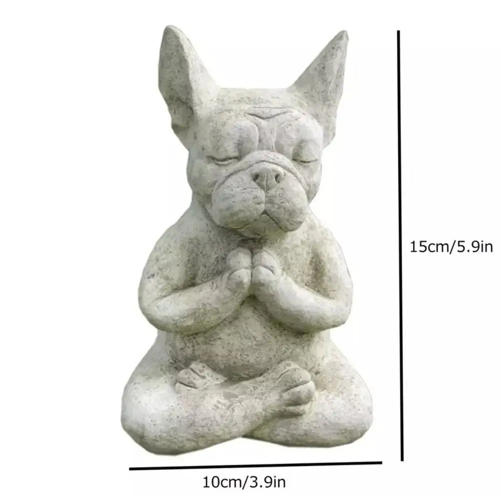 Meditating French Bulldog Statue