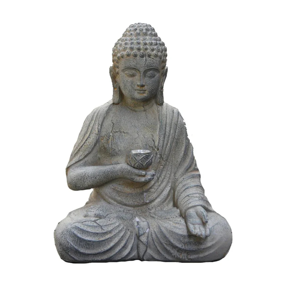 Resin Solar Buddha Statue