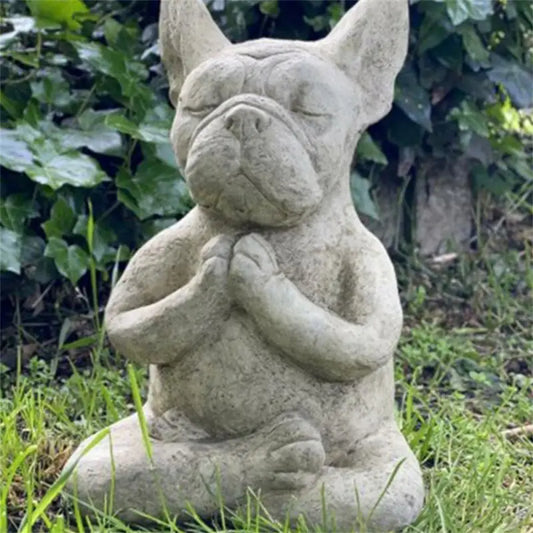 Meditating French Bulldog Statue