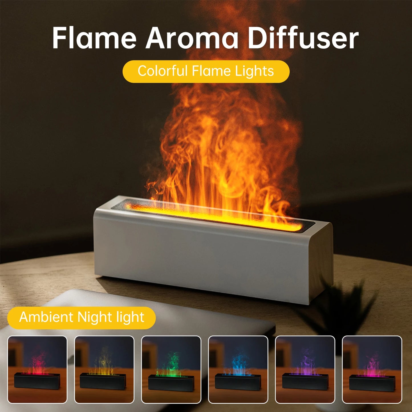 7-Color Flame Aroma Diffuser