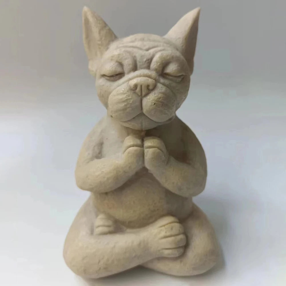 Meditating French Bulldog Statue